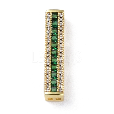 Rack Plating Brass Pave Cubic Zirconia Rectangle Multi-Strand Links KK-K341-42G-1