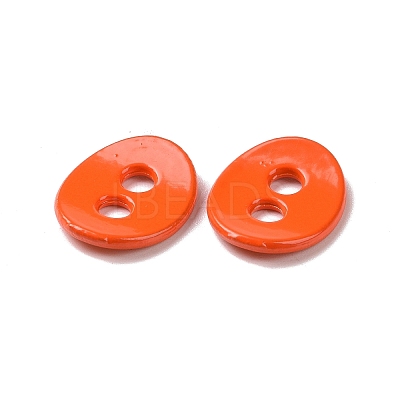 Spray painted Alloy Buttons PALLOY-K001-04-1