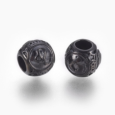 316 Surgical Stainless Steel European Beads STAS-F195-128B-05-1