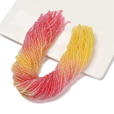 Transparent Painted Glass Beads Strands LS-DGLA-A034-T2mm-A07-1