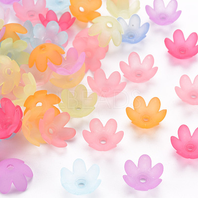 Frosted Acrylic Bead Caps MACR-S371-07A-1