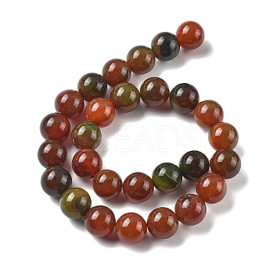 Natural Multi-Color Agate Beads Strands G-A261-B22-14mm-1
