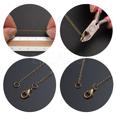 Brass Cable Chains X-CHC-034Y-AB-NF-1