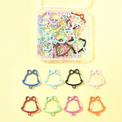 30Pcs Spray Paint Alloy Spring Gate Rings FIND-FS0004-03-1