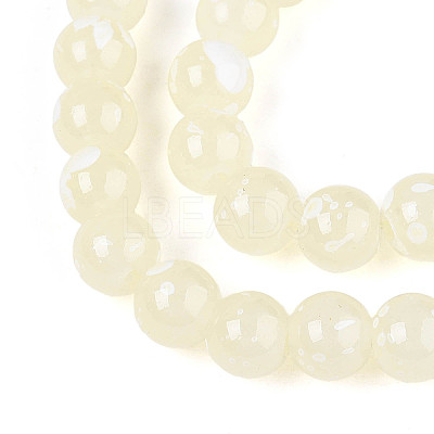 Baking Paint Glass Beads X1-DGLA-N015-8mm-08-1