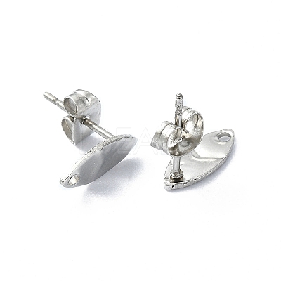 Non-Tarnish 304 Stainless Steel Stud Earring Findings STAS-L024-003P-08-1