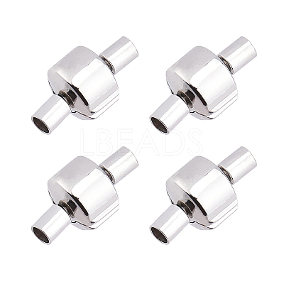 4Pcs 304 Stainless Steel European Clasps with Cord Ends STAS-DC0004-32-1
