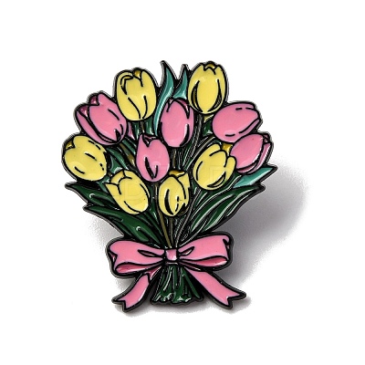Tulip Flower Enamel Pins JEWB-P050-03D-EB-1