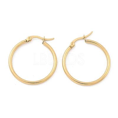Ion Plating(IP) 304 Stainless Steel Hoop Earrings EJEW-N0016-11G-D-1