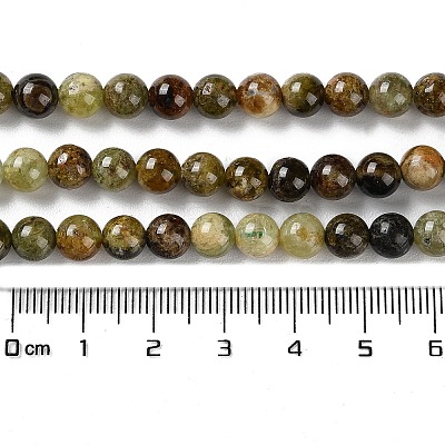 Natural Green Garnet Beads Strands G-Z034-B14-01-1