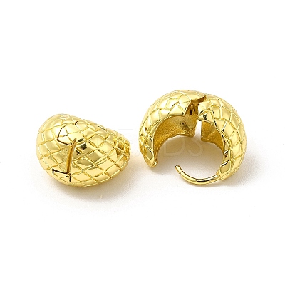 Rack Plating Brass Chubby Hoop Earrings for Women EJEW-H091-40G-1
