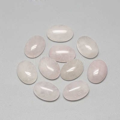 Natural Rose Quartz Cabochons G-R415-8x10-48-1