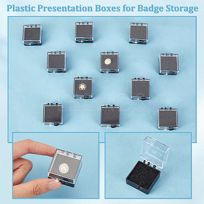 Plastic Presentation Boxes for Badge Storage & Display AJEW-WH0502-09-1