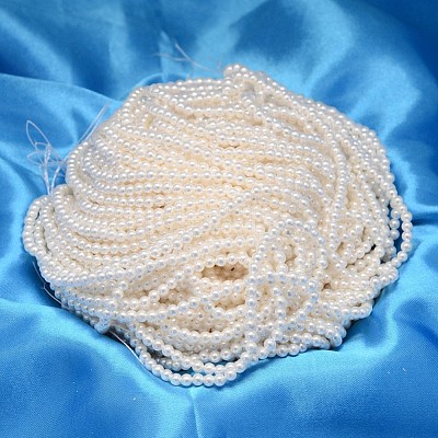 Round Shell Pearl Bead Strands BSHE-L011-3mm-A013-1