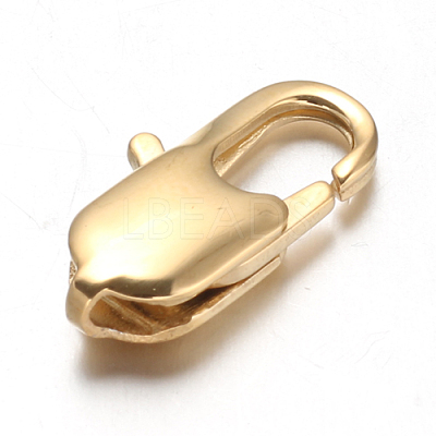 Ion Plating(IP) 304 Stainless Steel Lobster Claw Clasps Hand Polished STAS-F094-05F-G-1