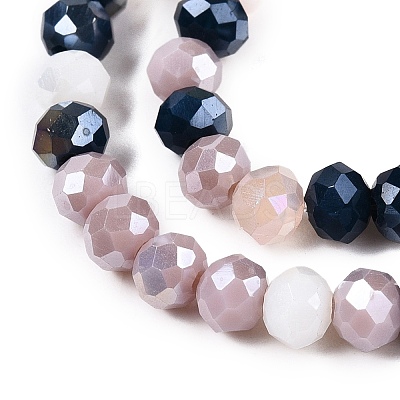 Electroplate Glass Beads Strands GLAA-T023-B16-11-1