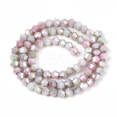 Ombre Effect Dyed Glass Beads Strands LS-GLAA-T025-4mm-09J-1