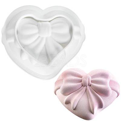 Food Grade Heart with Bowknot Mousse Cake Silicone Molds SIMO-PW0001-003A-1