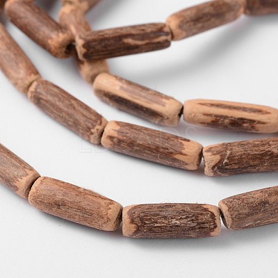 Natural Coconut Column Bead Strands COCB-O001-10-1