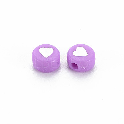 Opaque Acrylic Beads X-MACR-T027-01-1
