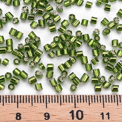 8/0 Glass Bugle Beads SEED-S032-07A-55A-1