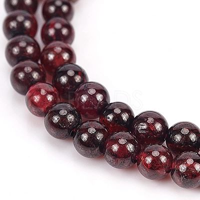 Natural Garnet Beads Strands G-OC0001-25-4mm-1