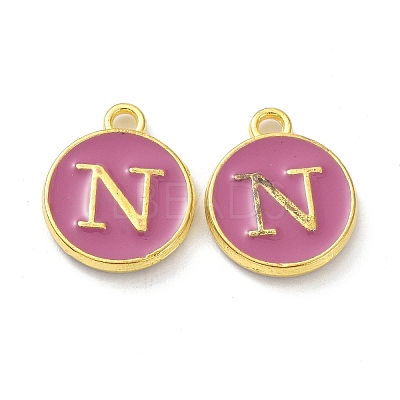 Golden Plated Alloy Enamel Charms ENAM-XCP0001-13N-1