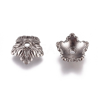 Tibetan Style Bead Caps TIBEB-A24621-B-LF-1