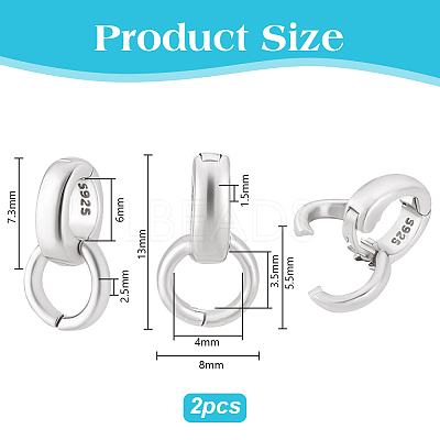 2Pcs 925 Sterling Silver Twister Clasps FIND-PH0026-17A-P-1