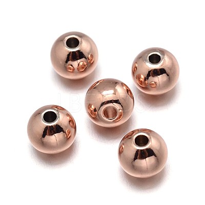 Brass Beads KK-F0317-8mm-01RG-NR-1