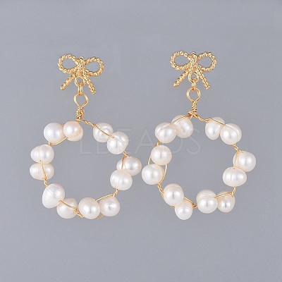 Dangle Stud Earrings EJEW-JE03750-1