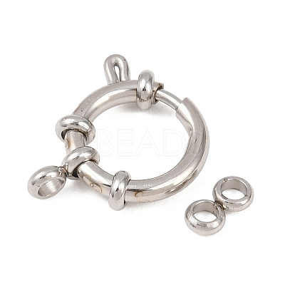 304 Stainless Steel Spring Ring Clasps STAS-L310-04P-1