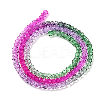 Transparent Painted Glass Beads Strands DGLA-A034-T1mm-A06-1