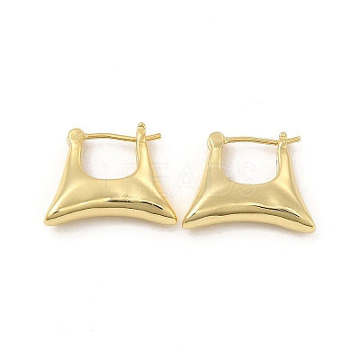 Brass Bag Shape Hoop Earrings for Women EJEW-E275-07-1