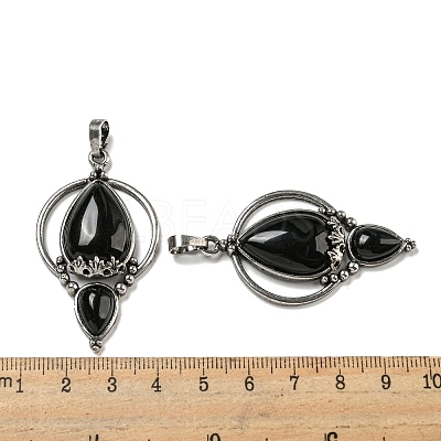 Natural Obsidian Pendants G-F766-04AS-05-1
