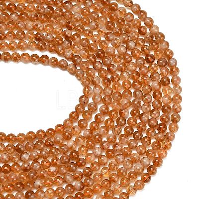Hearted Natural Citrine Beads Strands G-L663-A02-6mm-1