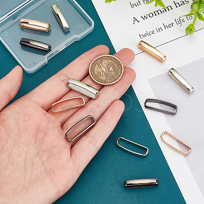 12Pcs 3 Colors Alloy Loop Keepers FIND-WR0010-67-1