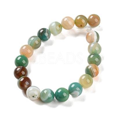 Natural Striped Agate/Banded Agate Beads Strands G-Z060-A01-C16-1