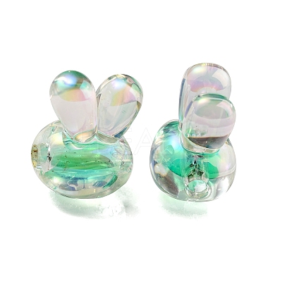 UV Plating Rainbow Iridescent Acrylic Beads X1-PACR-E001-05B-1