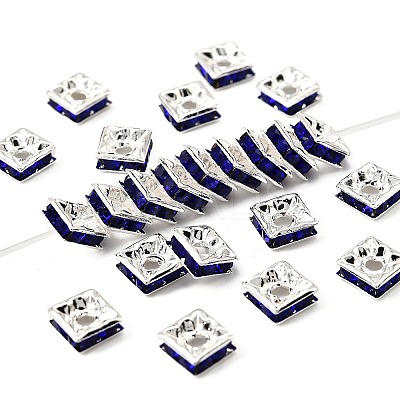 Brass Rhinestone Spacer Beads RSB072-1