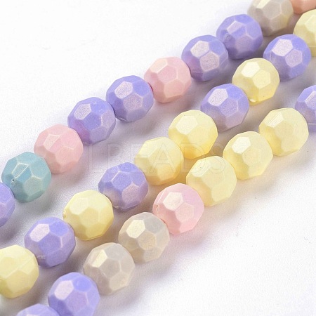 Spray Painted Resin Beads Strands RESI-N027-02A-1