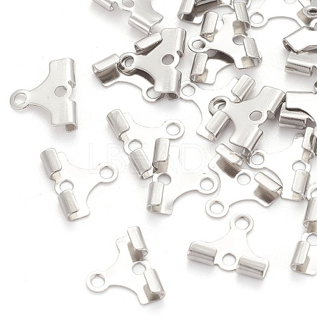 Tarnish Resistant 304 Stainless Steel Folding Crimp Ends LS-STAS-M250-02-1
