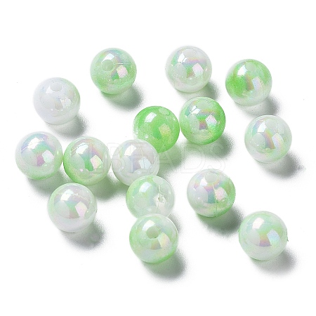 Two Tone Opaque Acrylic Beads SACR-P024-01A-W03-1