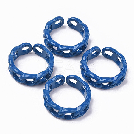 Spray Painted Alloy Cuff Rings RJEW-T011-29D-RS-1