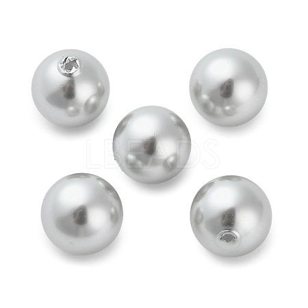 Baking Paint Pearlized Glass Pearl Round Beads X-HY-Q001-02B-04-1