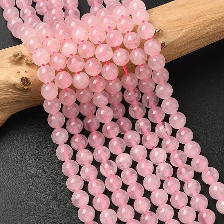 Pink Color Natural Madagascar Rose Quartz Beads Strands G-F222-41-6mm-1