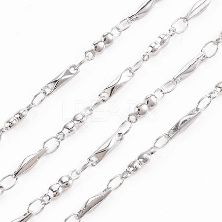 201 Stainless Steel Rectangle & Oval Link Chains STAS-N092-115-1
