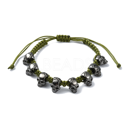 Adjustable Alloy Braided Beads Bracelets BJEW-JB10916-1