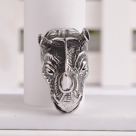 Antique Silver 3D Rhinoceros Shape Pendants STAS-H061-09AS-1