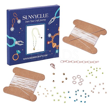 SUNNYCLUE Seed Beads DIY Necklaces Sets DIY-SC0005-07B-1